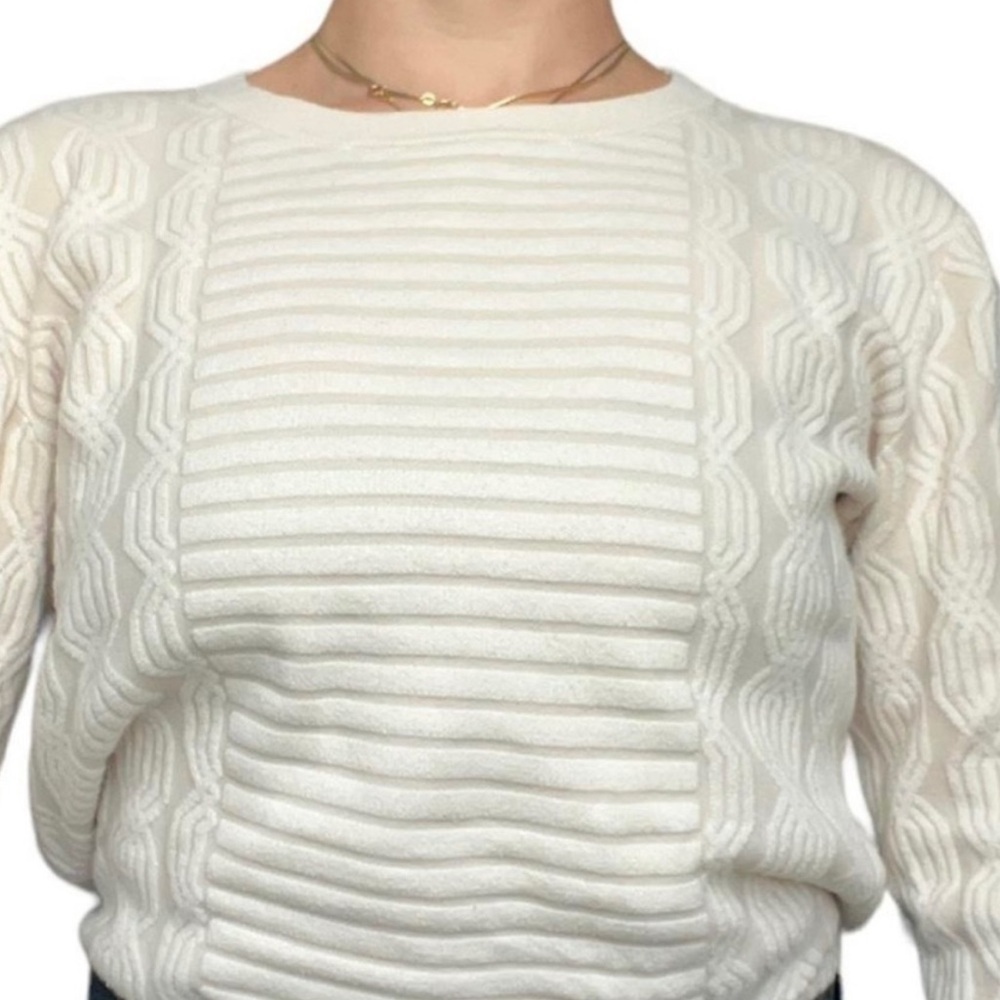 Marc by Marc Jacobs Cream Geometric Sweater (Medium) View 2